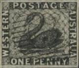  Western Australian stamp, in 1854