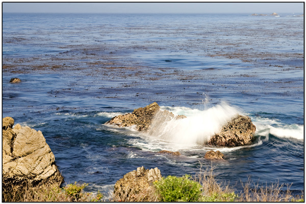 Water Splashing on Rocks - Point Lobos State Reserve by Daves BP