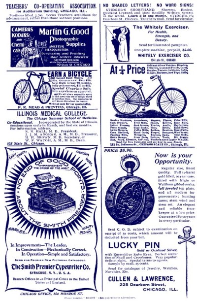 Ad for Birds Illustrated by Color Photography 1897