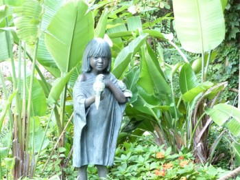 Statue at Wings of the World exhibit. Close-up