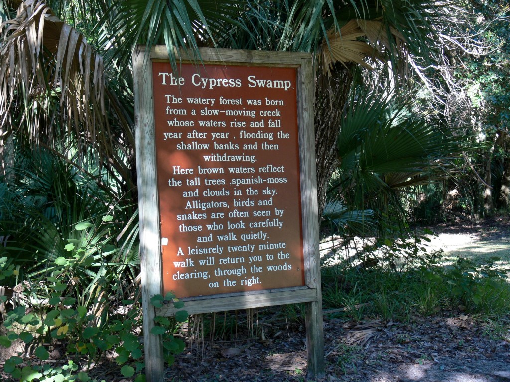 Cypress Swamp Sign Highlands Hammock SP