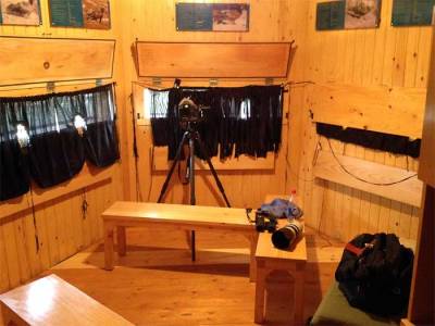 Blind at Boumort National Reserve by Ian