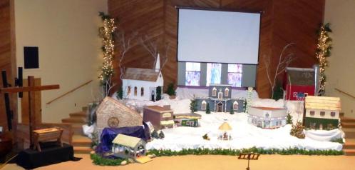 Christmas Village from balcony by Lee