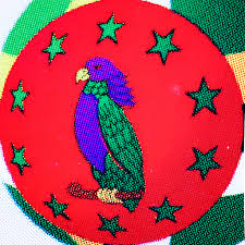 Sisserou Parrot Insert (Amazonaon Dominic )Flag ©Flickr-