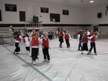 Norwegian folk dancing by children at Cranfills Gap: entertainment before lutefisk supper