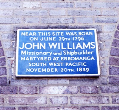 The missionary efforts of John Williams