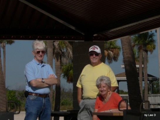 Dan, Jim and Phyllis at MacDill AFB Shore