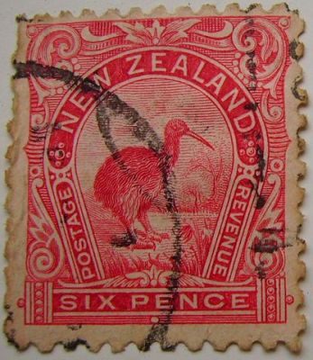 New Zealand Stamp with Kiwi ©WikiC