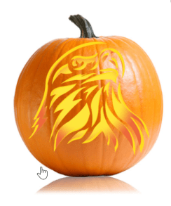 Eagle on Pumpkin - Stencil